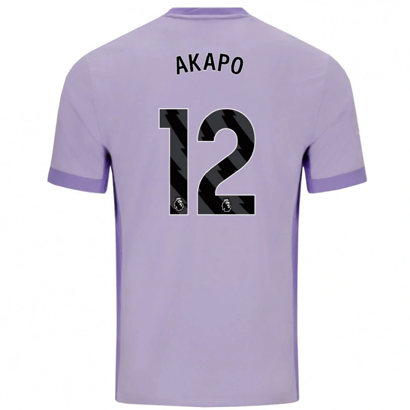 Danxen Kinder Tobi Akapo #12 Taro Lila Weiß Auswärtstrikot Trikot 2025/26 T-Shirt