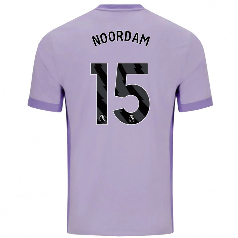 Danxen Kinder Nadine Noordam #15 Taro Lila Weiß Auswärtstrikot Trikot 2025/26 T-Shirt