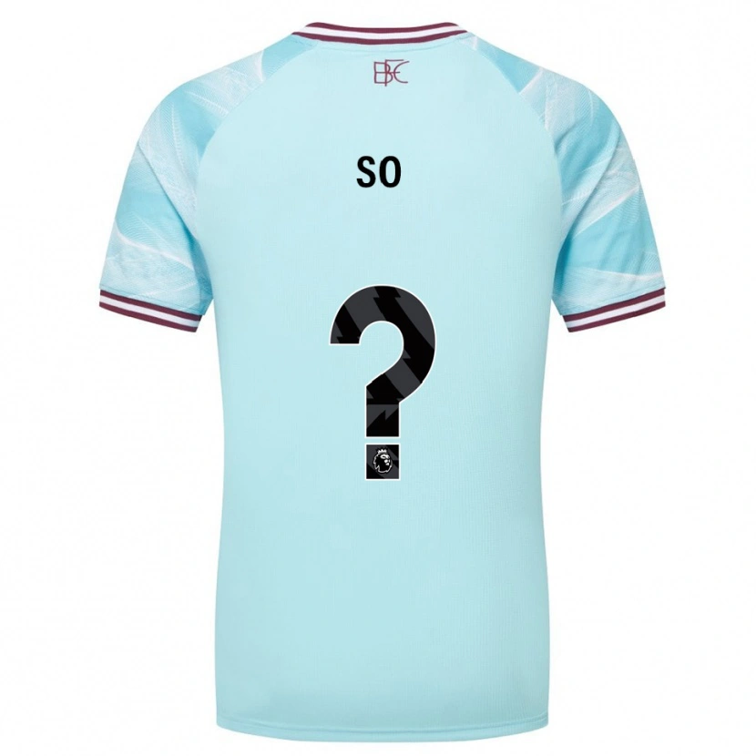 Danxen Kinder Fabio So #0 Himmelblau Burgunderrot Auswärtstrikot Trikot 2025/26 T-Shirt