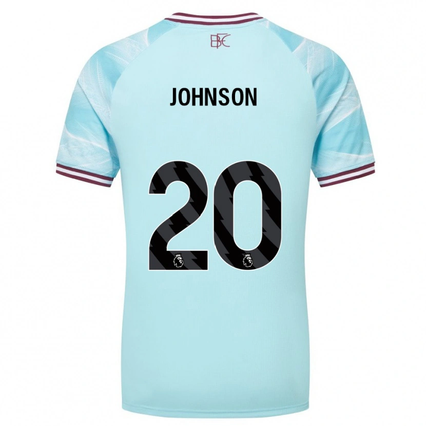 Danxen Kinder Zach Johnson #20 Himmelblau Burgunderrot Auswärtstrikot Trikot 2025/26 T-Shirt