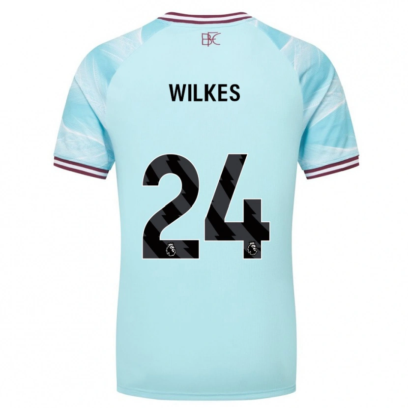 Danxen Kinder Tilly Wilkes #24 Himmelblau Burgunderrot Auswärtstrikot Trikot 2025/26 T-Shirt