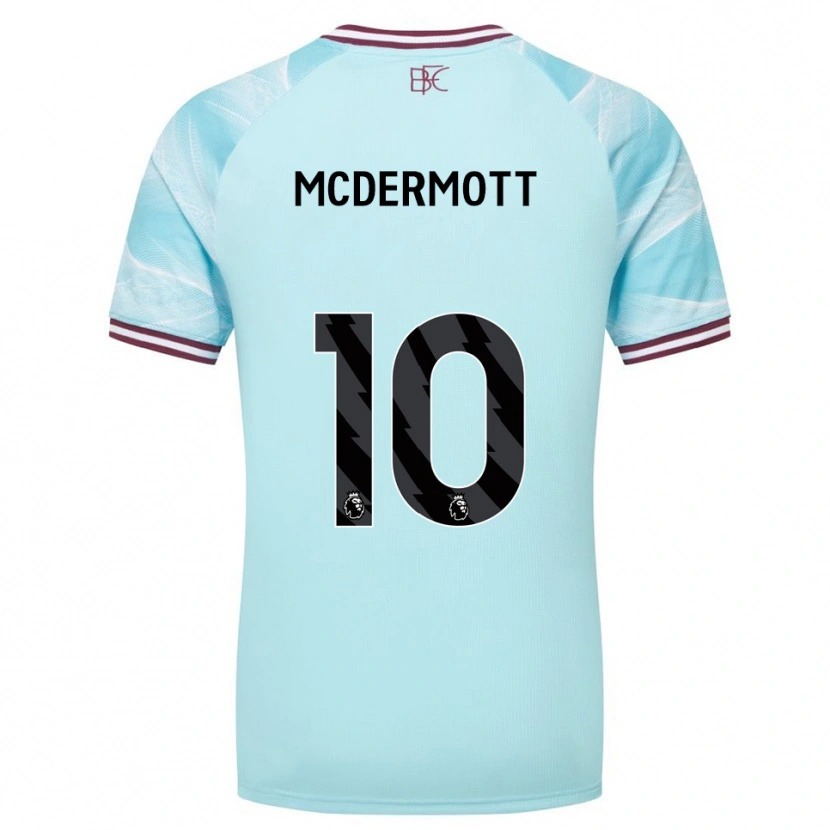 Danxen Kinder Tommy Mcdermott #10 Himmelblau Burgunderrot Auswärtstrikot Trikot 2025/26 T-Shirt