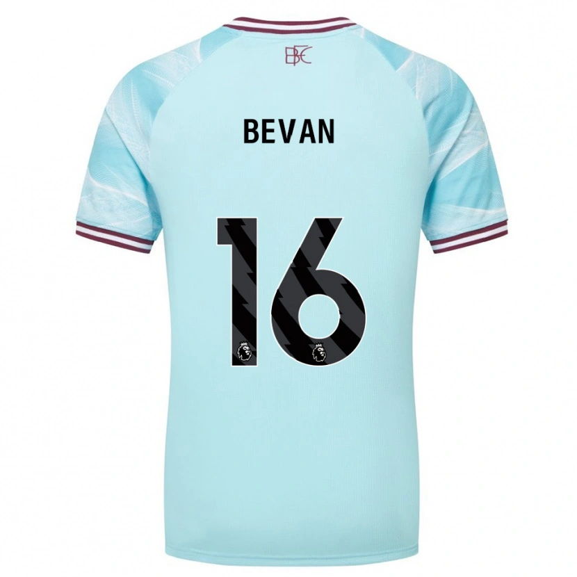 Danxen Kinder Joe Bevan #16 Himmelblau Burgunderrot Auswärtstrikot Trikot 2025/26 T-Shirt