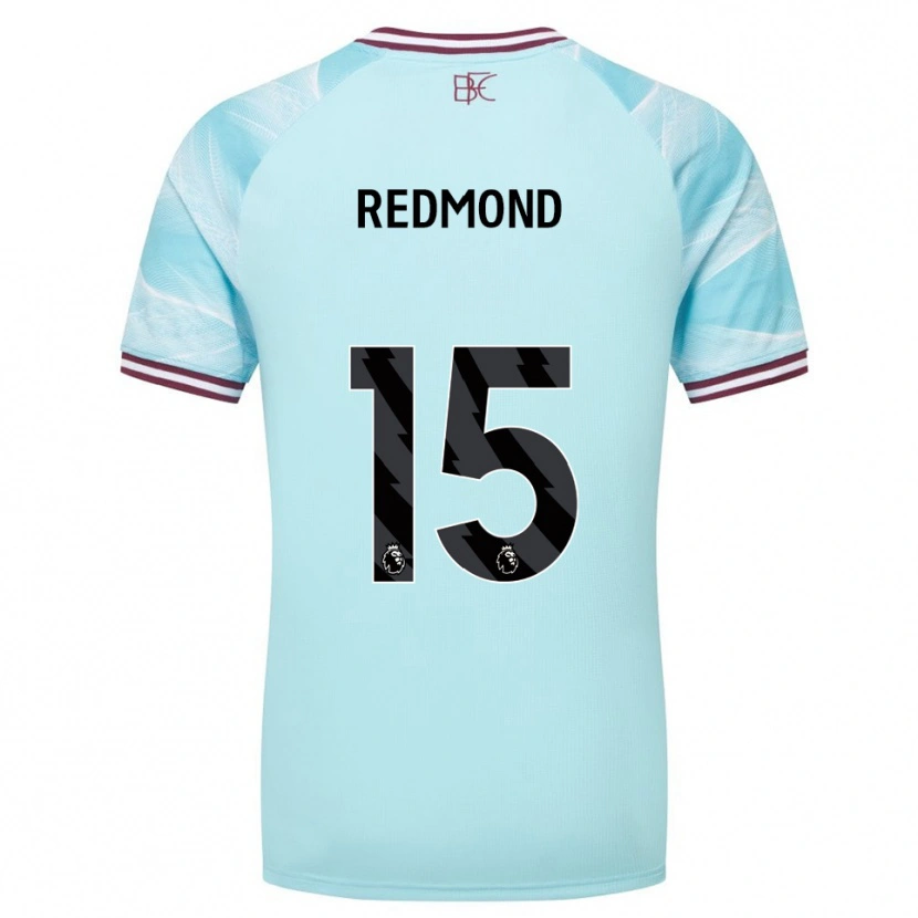 Danxen Kinder Nathan Redmond #15 Himmelblau Burgunderrot Auswärtstrikot Trikot 2025/26 T-Shirt