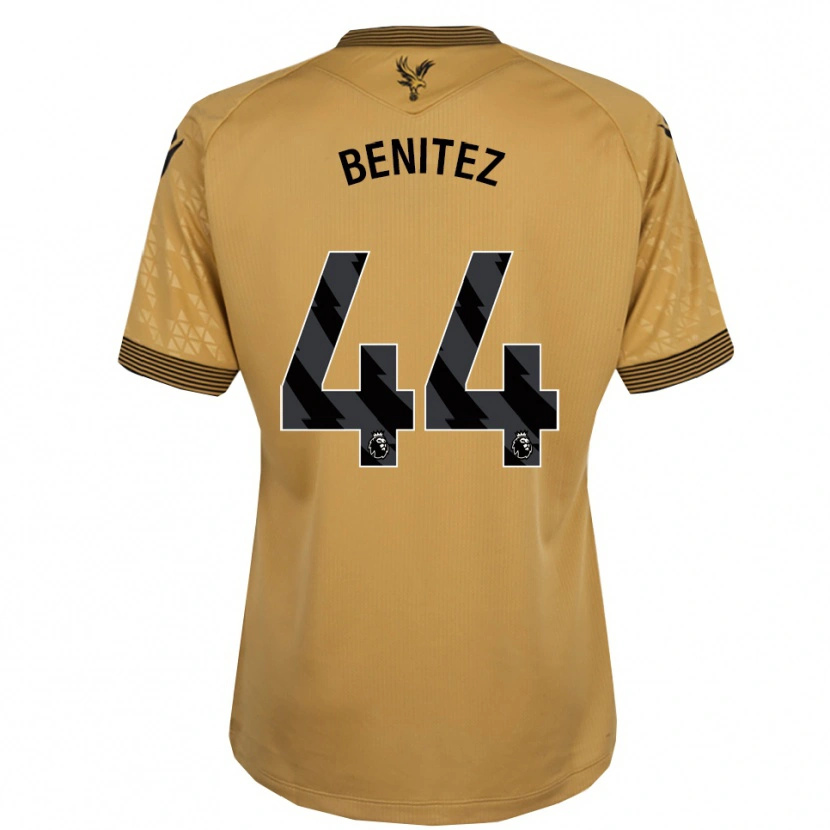 Danxen Kinder Walter Benítez #44 Gold Schwarz Auswärtstrikot Trikot 2025/26 T-Shirt