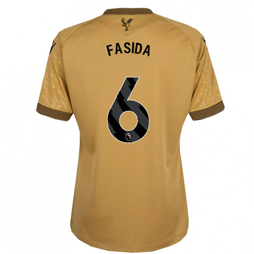 Danxen Kinder Jacob Fasida #6 Gold Schwarz Auswärtstrikot Trikot 2025/26 T-Shirt