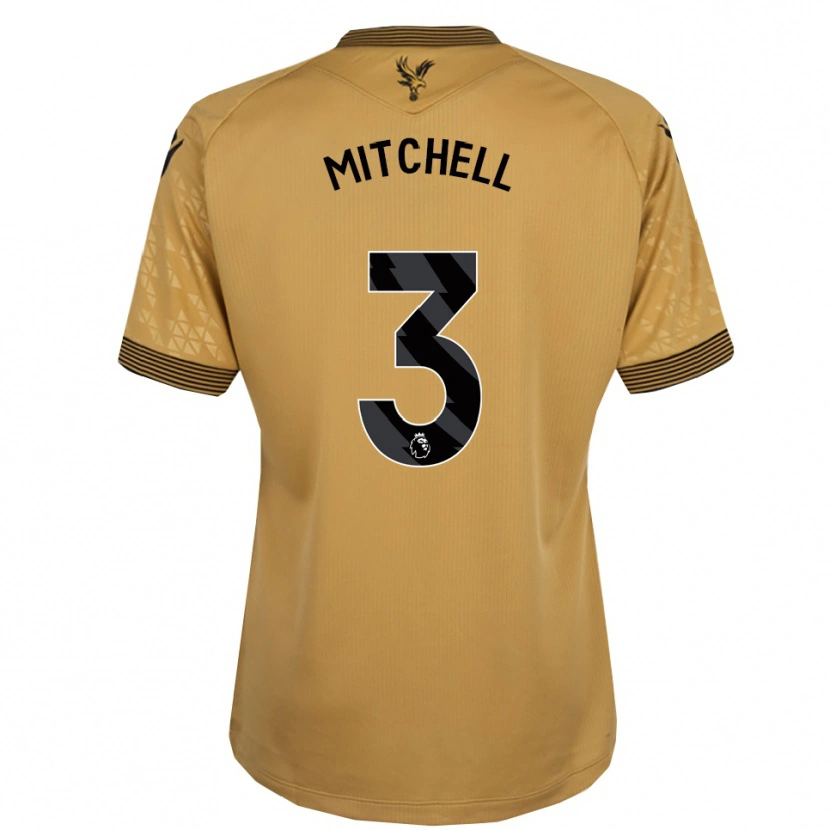 Danxen Kinder Tyrick Mitchell #3 Gold Schwarz Auswärtstrikot Trikot 2025/26 T-Shirt