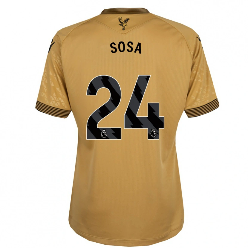 Danxen Kinder Borna Sosa #24 Gold Schwarz Auswärtstrikot Trikot 2025/26 T-Shirt