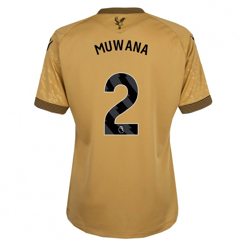 Danxen Kinder Joshua Muwana #2 Gold Schwarz Auswärtstrikot Trikot 2025/26 T-Shirt