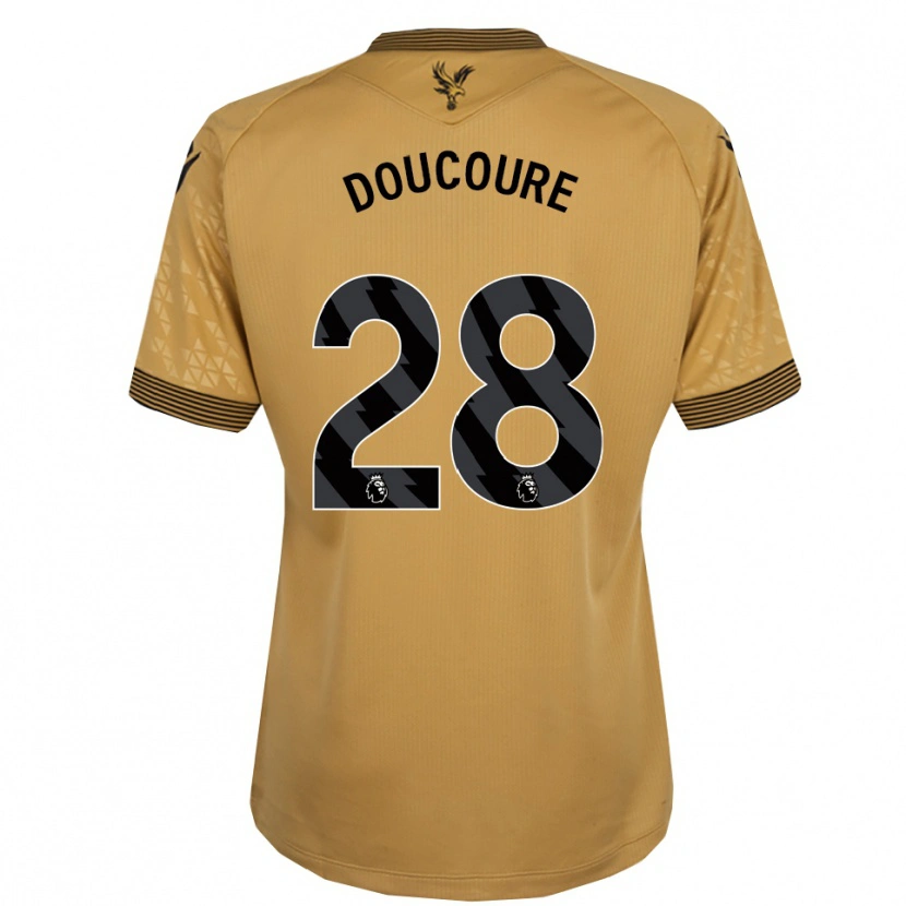 Danxen Kinder Cheick Doucouré #28 Gold Schwarz Auswärtstrikot Trikot 2025/26 T-Shirt