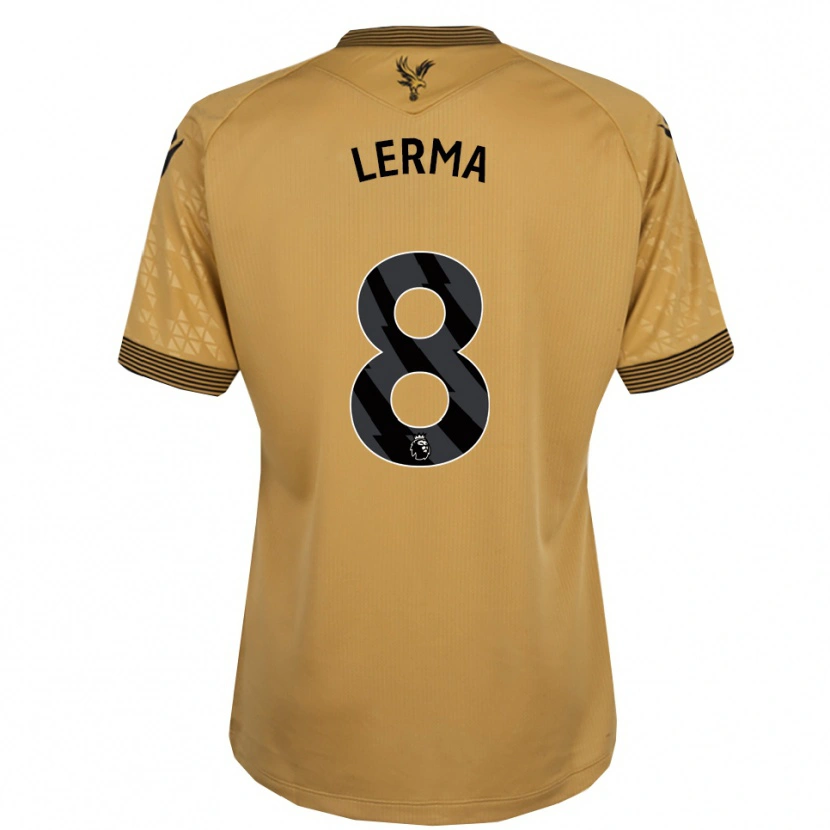 Danxen Kinder Jefferson Lerma #8 Gold Schwarz Auswärtstrikot Trikot 2025/26 T-Shirt
