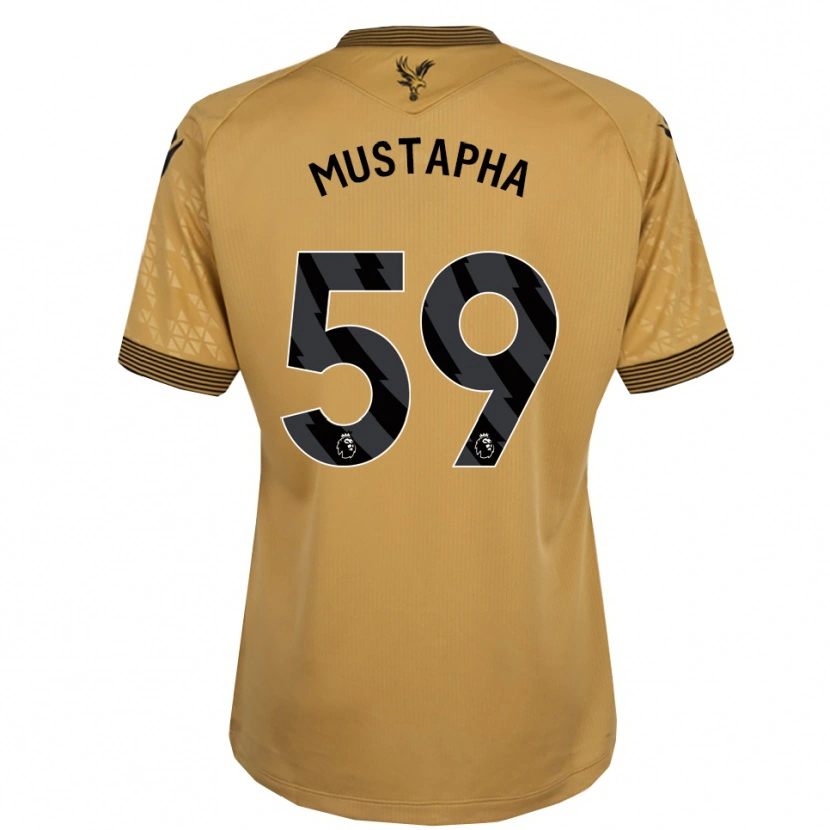Danxen Kinder Hindolo Mustapha #59 Gold Schwarz Auswärtstrikot Trikot 2025/26 T-Shirt