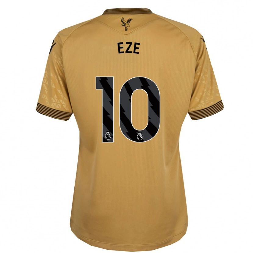 Danxen Kinder Eberechi Eze #10 Gold Schwarz Auswärtstrikot Trikot 2025/26 T-Shirt