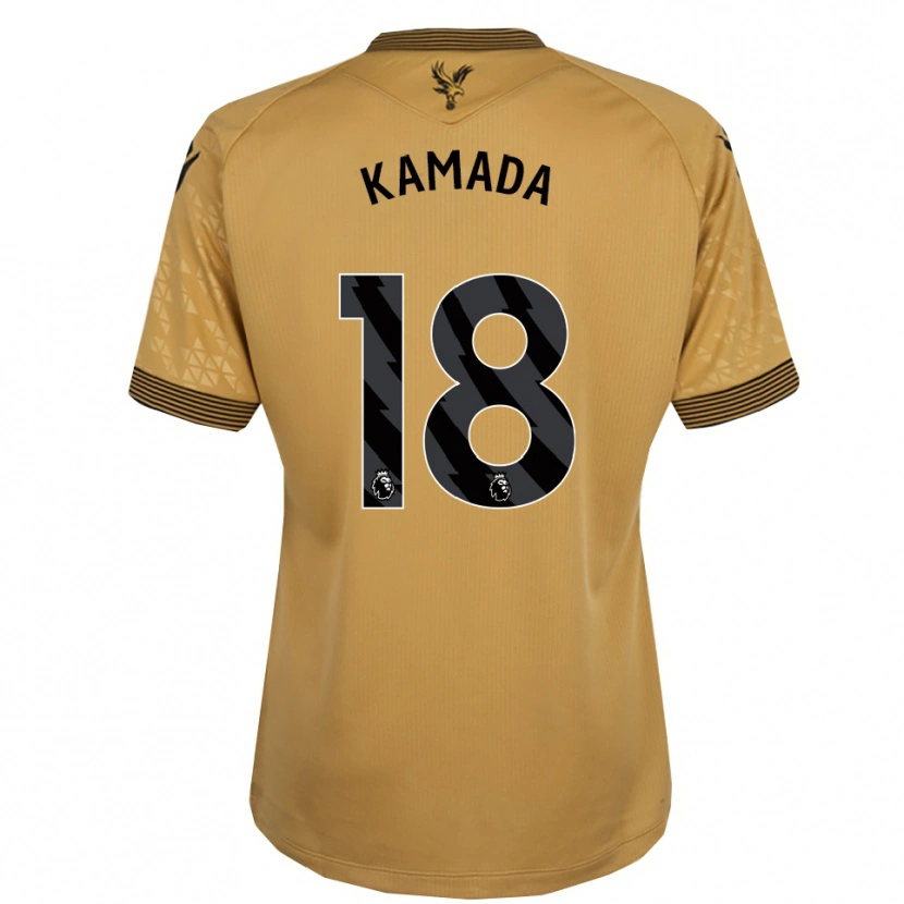 Danxen Kinder Daichi Kamada #18 Gold Schwarz Auswärtstrikot Trikot 2025/26 T-Shirt