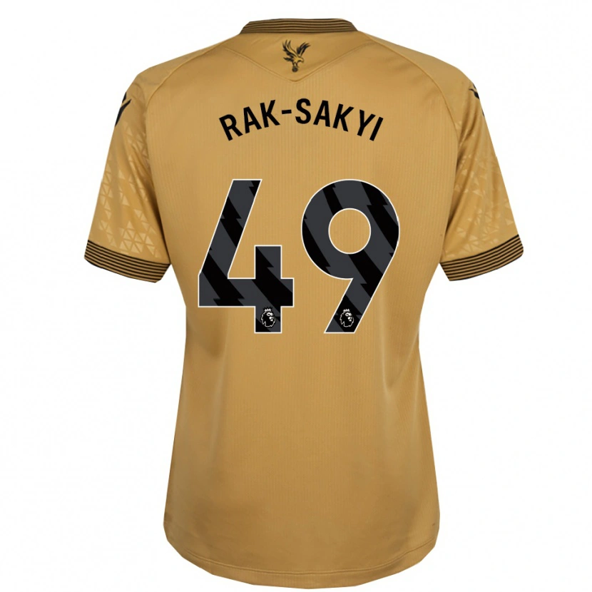 Danxen Kinder Jesurun Rak-Sakyi #49 Gold Schwarz Auswärtstrikot Trikot 2025/26 T-Shirt