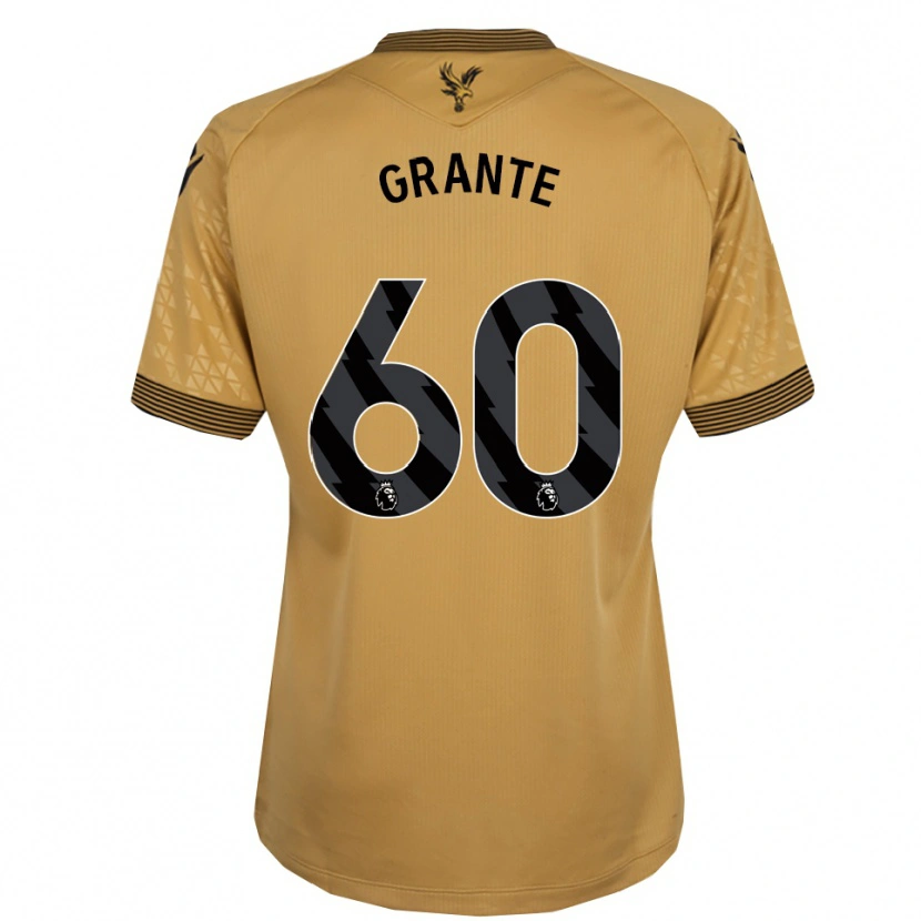 Danxen Kinder Jake Grante #60 Gold Schwarz Auswärtstrikot Trikot 2025/26 T-Shirt