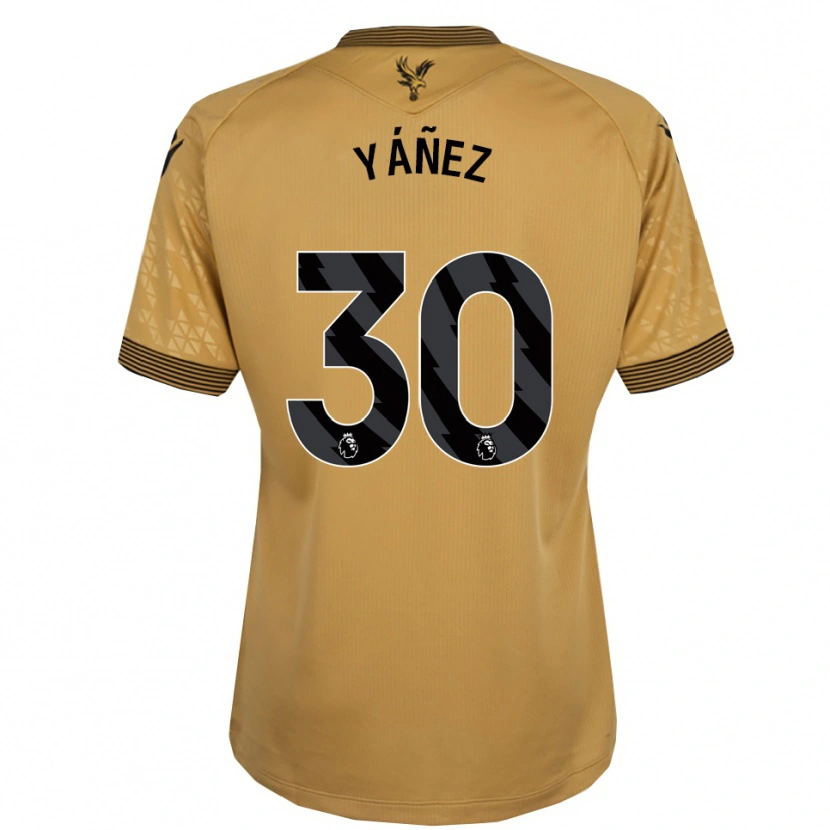 Danxen Kinder Shae Yáñez #30 Gold Schwarz Auswärtstrikot Trikot 2025/26 T-Shirt