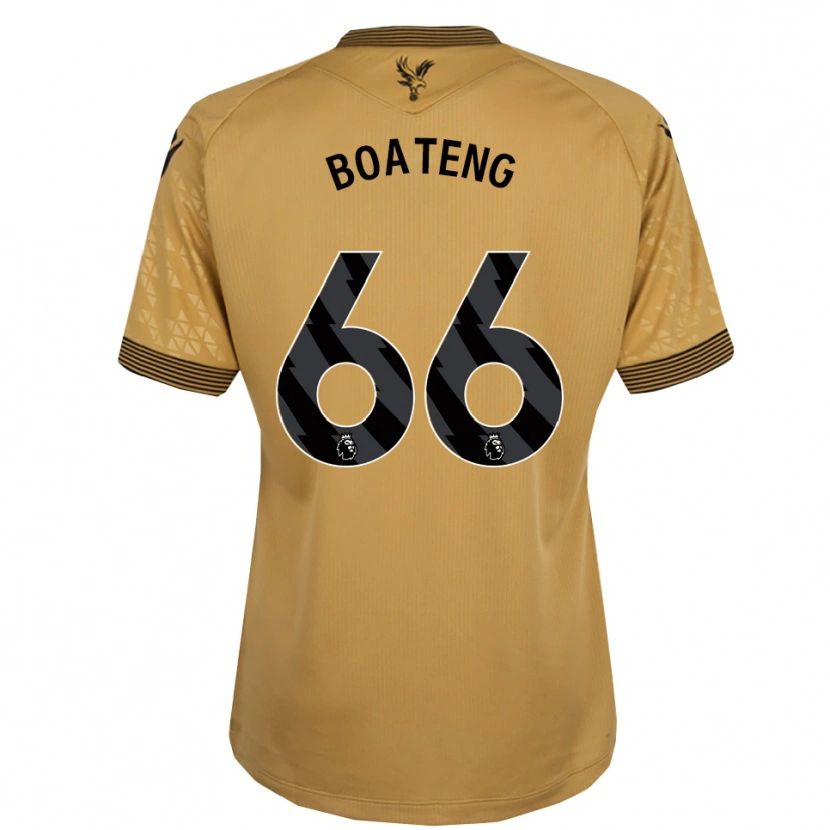Danxen Kinder David Boateng #66 Gold Schwarz Auswärtstrikot Trikot 2025/26 T-Shirt
