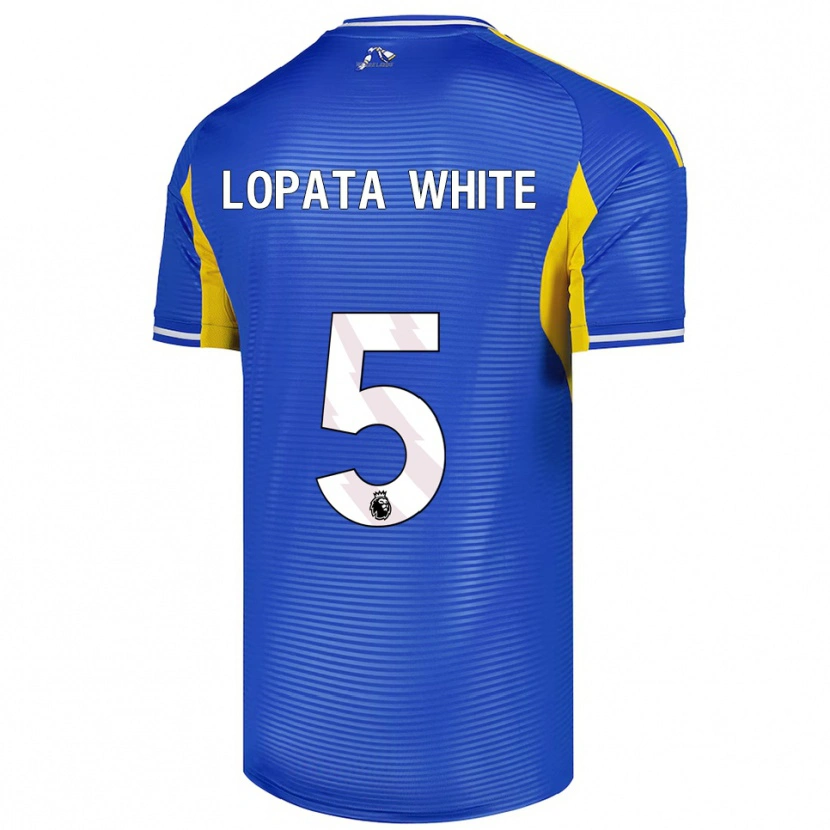 Danxen Kinder Reuben Lopata-White #5 Blau Gelb Auswärtstrikot Trikot 2025/26 T-Shirt