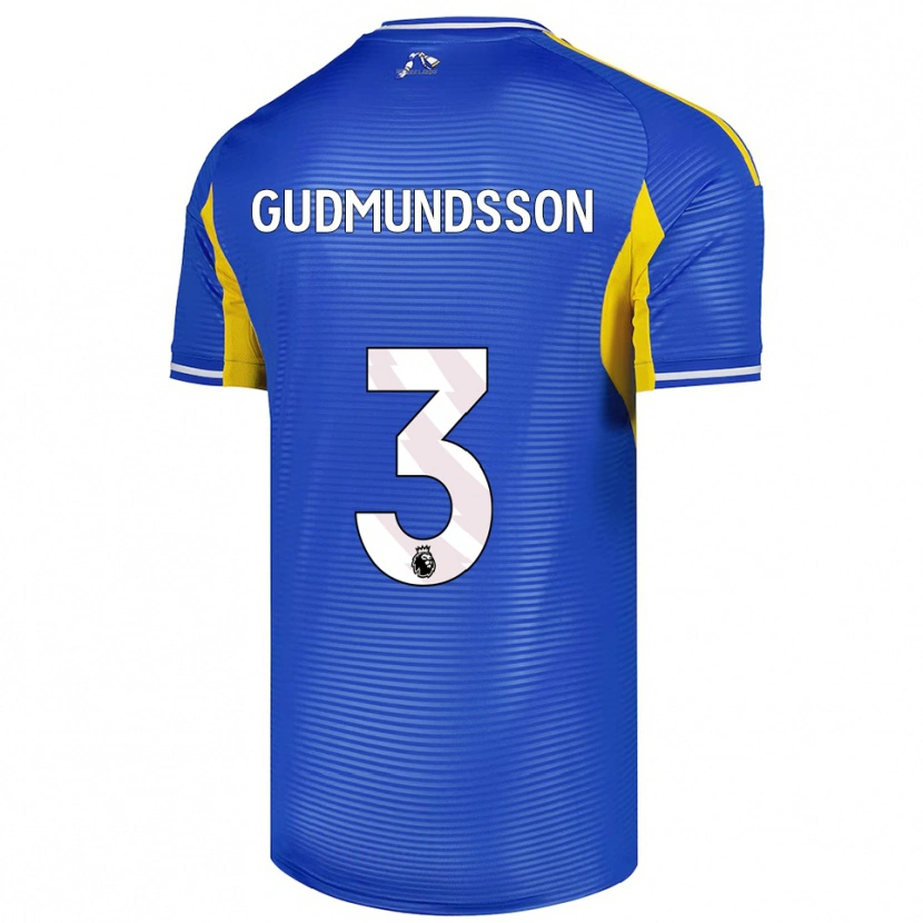 Danxen Kinder Gabriel Gudmundsson #3 Blau Gelb Auswärtstrikot Trikot 2025/26 T-Shirt