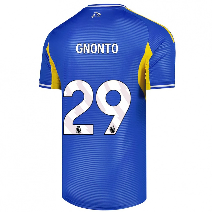 Danxen Kinder Wilfried Gnonto #29 Blau Gelb Auswärtstrikot Trikot 2025/26 T-Shirt