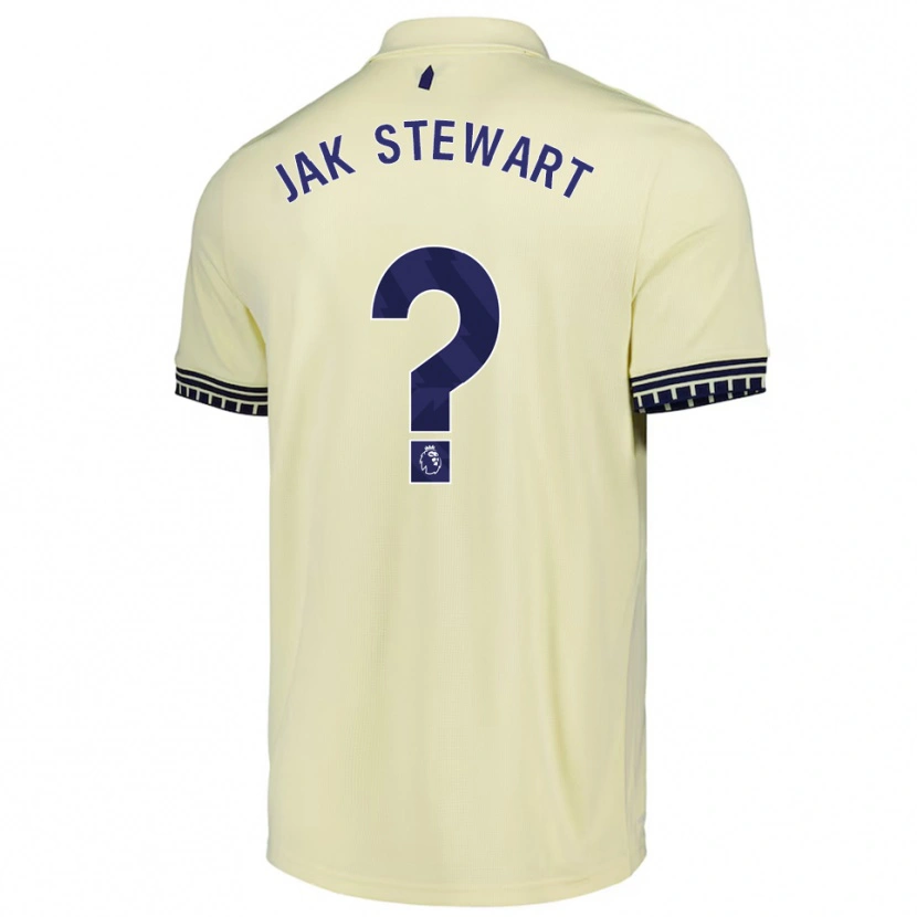 Danxen Kinder Jak Stewart #0 Creme Weiß Schwarz Auswärtstrikot Trikot 2025/26 T-Shirt