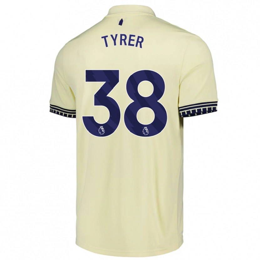 Danxen Kinder Harry Tyrer #38 Creme Weiß Schwarz Auswärtstrikot Trikot 2025/26 T-Shirt