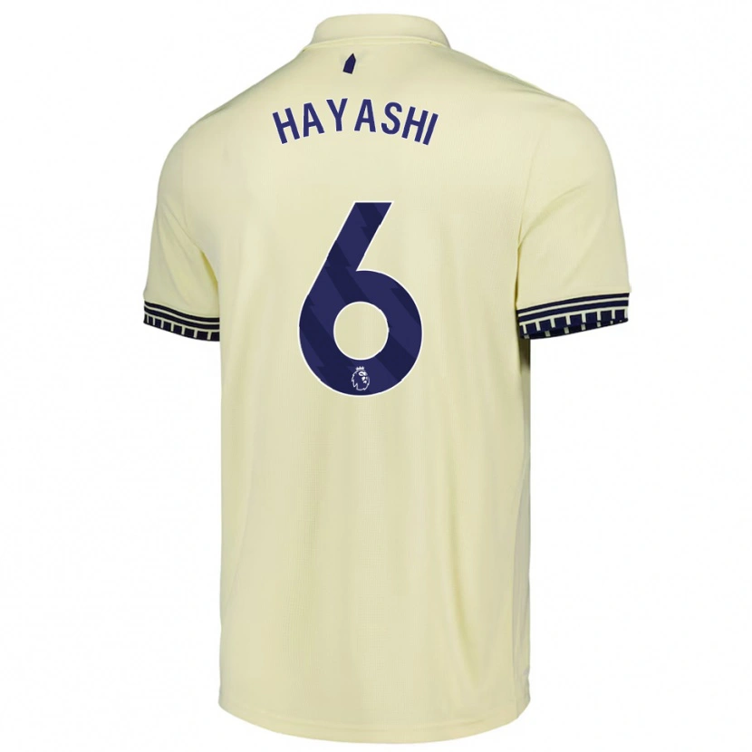 Danxen Kinder Honoka Hayashi #6 Creme Weiß Schwarz Auswärtstrikot Trikot 2025/26 T-Shirt