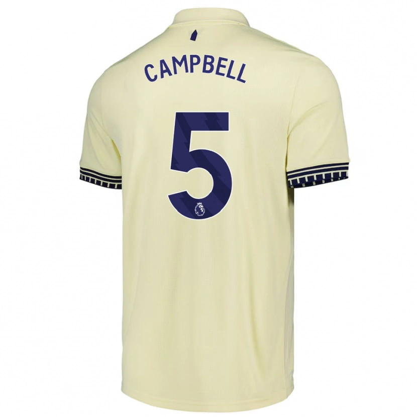 Danxen Kinder Elijah Campbell #5 Creme Weiß Schwarz Auswärtstrikot Trikot 2025/26 T-Shirt