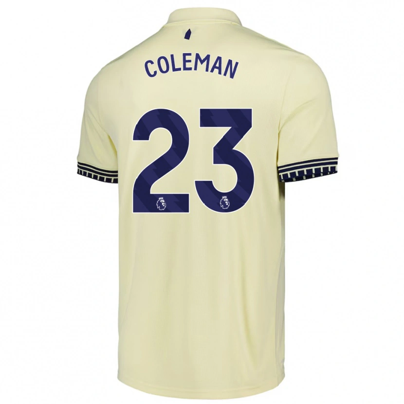 Danxen Kinder Séamus Coleman #23 Creme Weiß Schwarz Auswärtstrikot Trikot 2025/26 T-Shirt