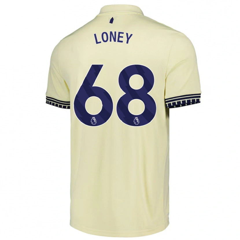 Danxen Kinder Ceiran Loney #68 Creme Weiß Schwarz Auswärtstrikot Trikot 2025/26 T-Shirt