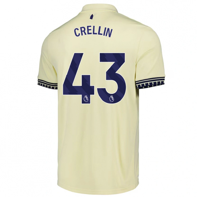 Danxen Kinder Billy Crellin #43 Creme Weiß Schwarz Auswärtstrikot Trikot 2025/26 T-Shirt
