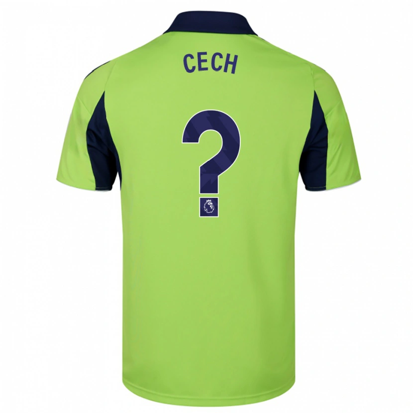 Danxen Kinder Damian Cech #0 Grün Marineblau Weiß Auswärtstrikot Trikot 2025/26 T-Shirt