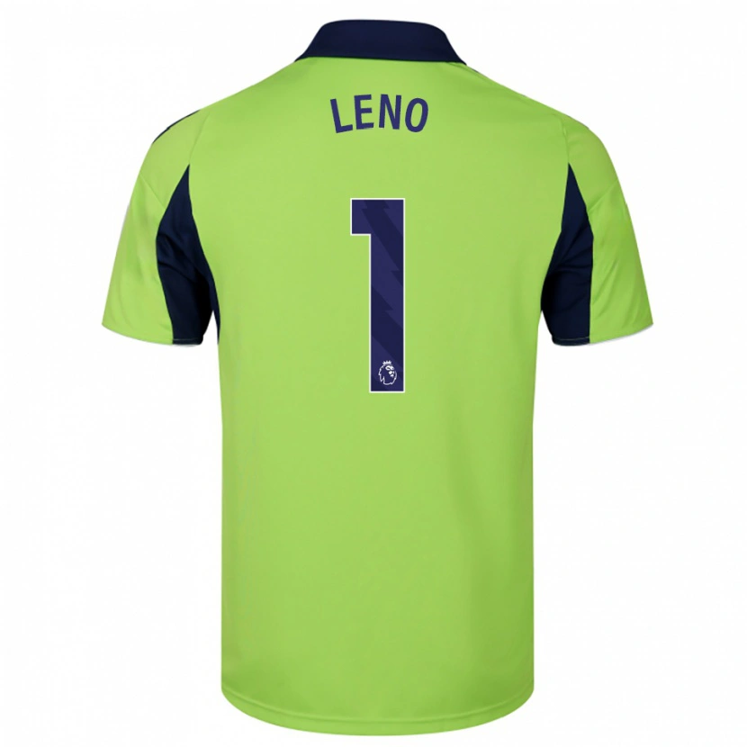 Danxen Kinder Bernd Leno #1 Grün Marineblau Weiß Auswärtstrikot Trikot 2025/26 T-Shirt