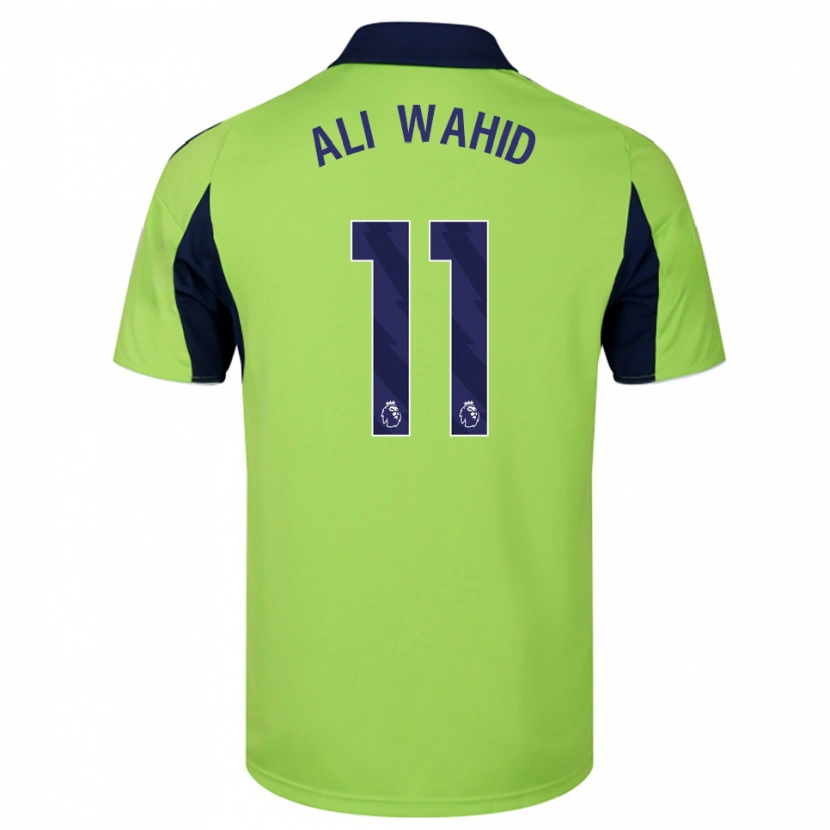 Danxen Kinder Farhaan Ali Wahid #11 Grün Marineblau Weiß Auswärtstrikot Trikot 2025/26 T-Shirt