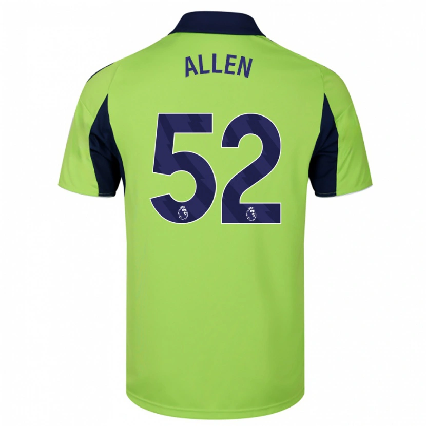 Danxen Kinder Michael Allen #52 Grün Marineblau Weiß Auswärtstrikot Trikot 2025/26 T-Shirt