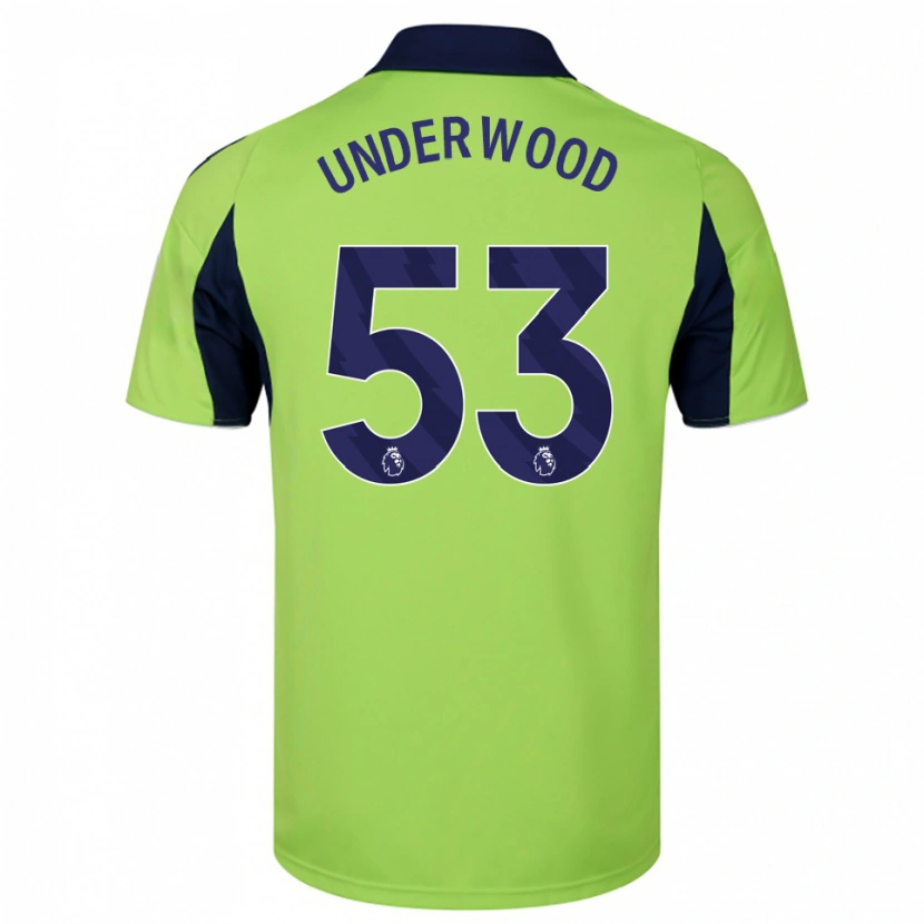Danxen Kinder Marco Underwood #53 Grün Marineblau Weiß Auswärtstrikot Trikot 2025/26 T-Shirt