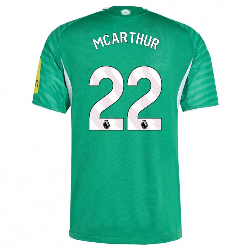 Danxen Kinder Charlie Mcarthur #22 Grün Weiß Auswärtstrikot Trikot 2025/26 T-Shirt