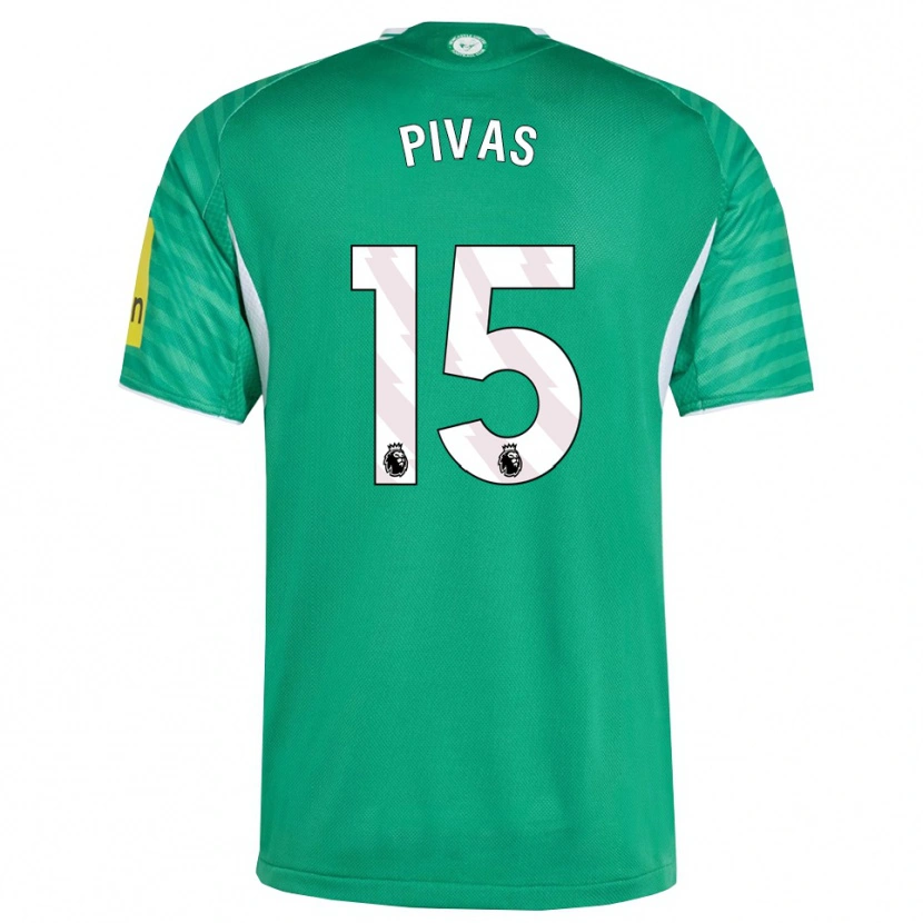 Danxen Kinder Miodrag Pivas #15 Grün Weiß Auswärtstrikot Trikot 2025/26 T-Shirt