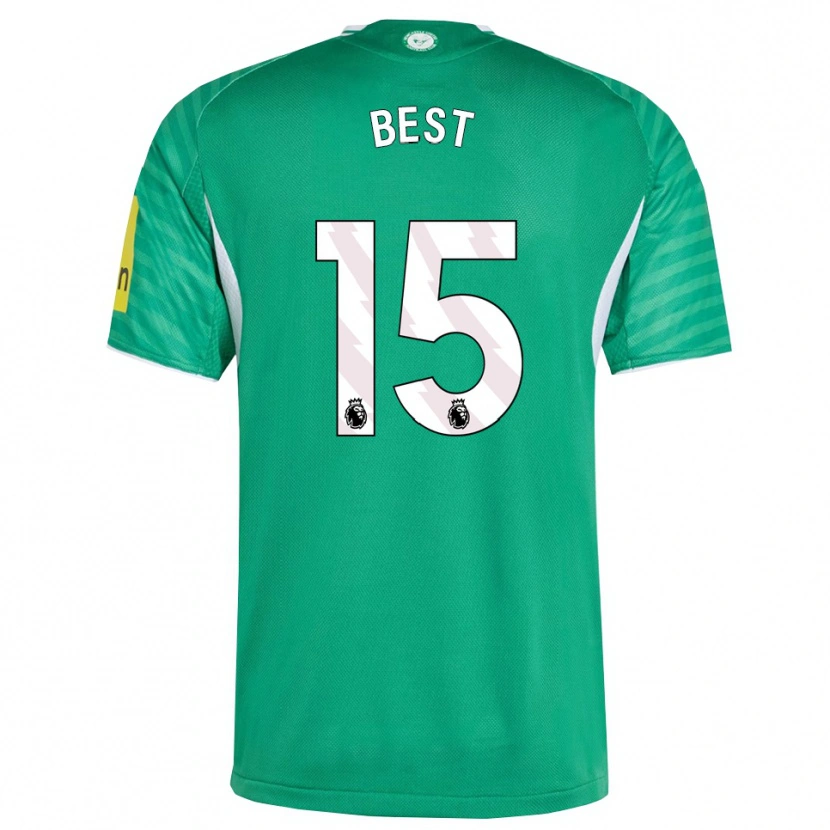 Danxen Kinder Oliver Best #15 Grün Weiß Auswärtstrikot Trikot 2025/26 T-Shirt