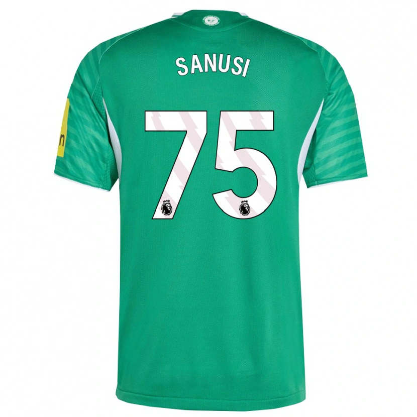 Danxen Kinder Trevan Sanusi #75 Grün Weiß Auswärtstrikot Trikot 2025/26 T-Shirt