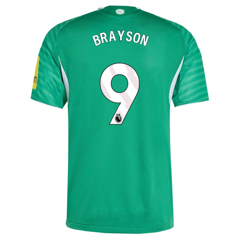 Danxen Kinder Joe Brayson #9 Grün Weiß Auswärtstrikot Trikot 2025/26 T-Shirt