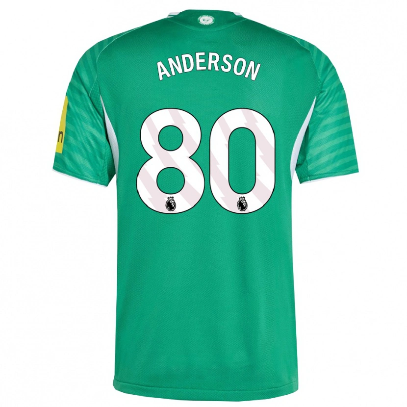 Danxen Kinder Will Anderson #80 Grün Weiß Auswärtstrikot Trikot 2025/26 T-Shirt