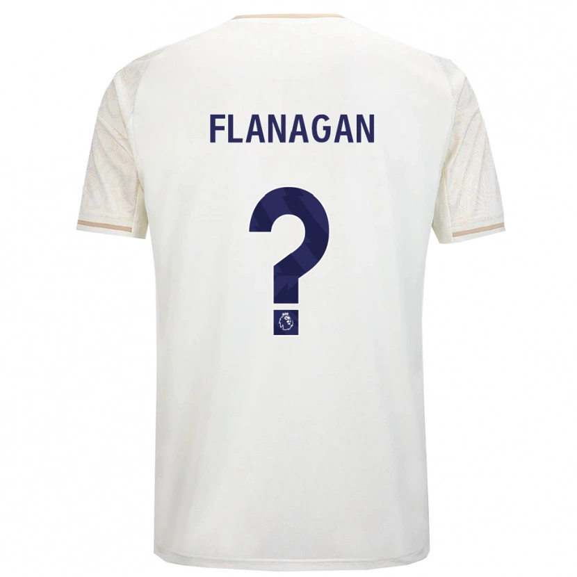 Danxen Kinder Theo Flanagan #0 Creme Weiß Schwarz Auswärtstrikot Trikot 2025/26 T-Shirt
