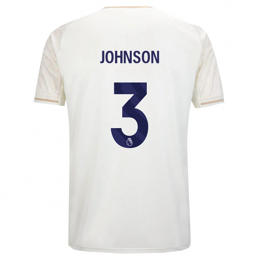 Danxen Kinder Nat Johnson #3 Creme Weiß Schwarz Auswärtstrikot Trikot 2025/26 T-Shirt