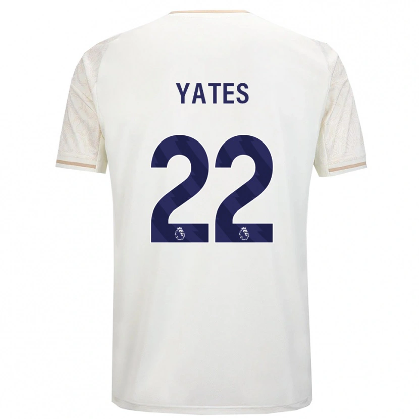 Danxen Kinder Ryan Yates #22 Creme Weiß Schwarz Auswärtstrikot Trikot 2025/26 T-Shirt