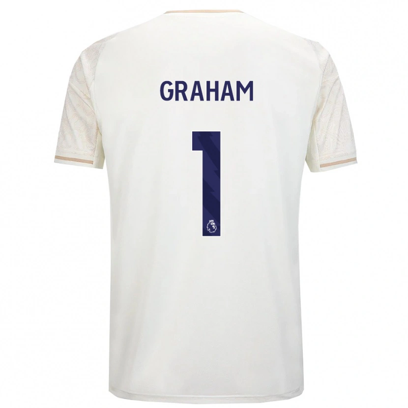 Danxen Kinder Ally Graham #1 Creme Weiß Schwarz Auswärtstrikot Trikot 2025/26 T-Shirt