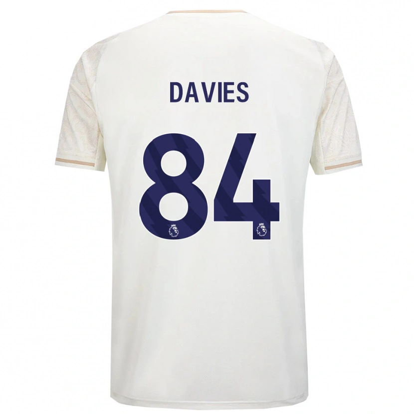 Danxen Kinder Isaac Davies #84 Creme Weiß Schwarz Auswärtstrikot Trikot 2025/26 T-Shirt