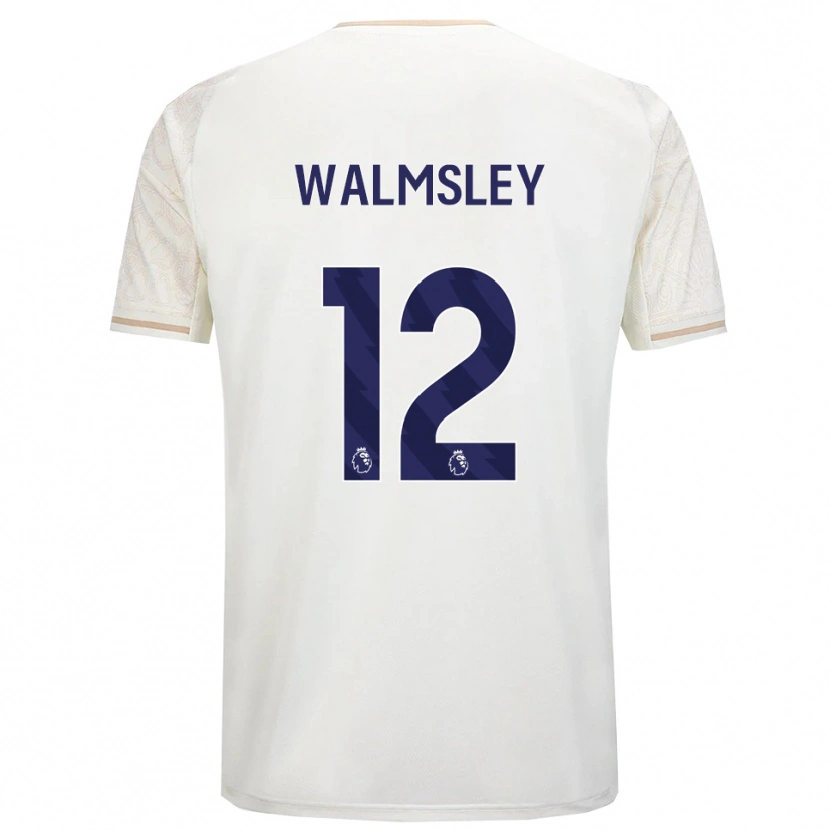 Danxen Kinder Joseph Walmsley #12 Creme Weiß Schwarz Auswärtstrikot Trikot 2025/26 T-Shirt