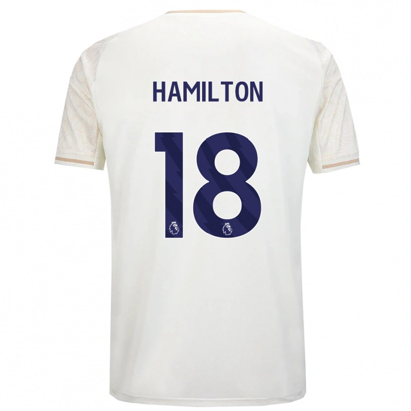 Danxen Kinder Caragh Hamilton #18 Creme Weiß Schwarz Auswärtstrikot Trikot 2025/26 T-Shirt